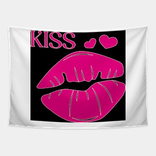 Kiss lips glamour T-shirt Tapestry