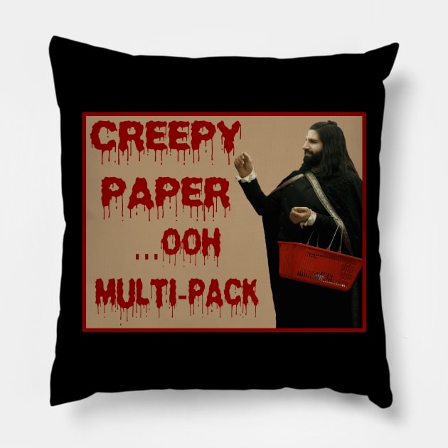 Creepy Paper Pillow by dflynndesigns