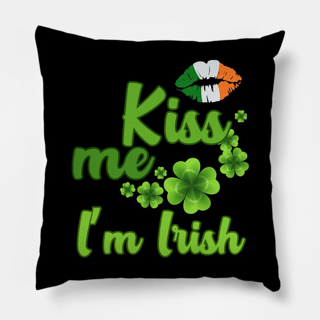 Kiss me, I'm Irish Pillow by UnCoverDesign