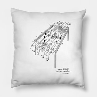 Football Game Table Vintage Patent Hand Drawing Pillow