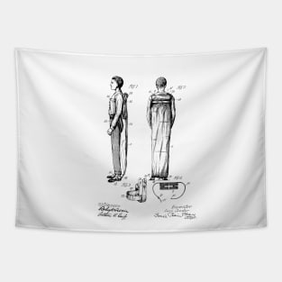 Parachute Vintage Patent Hand Drawing Tapestry