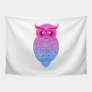 Gradient Owl Tapestry