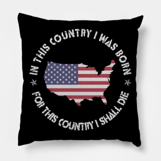 In This Country I Was Born Pillow