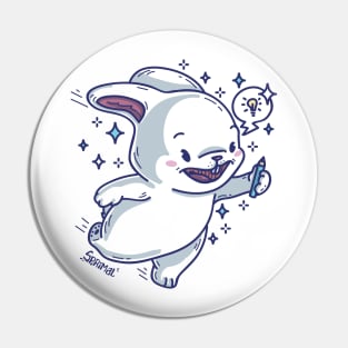 Cute bunny rabbit with spark of idea Pin