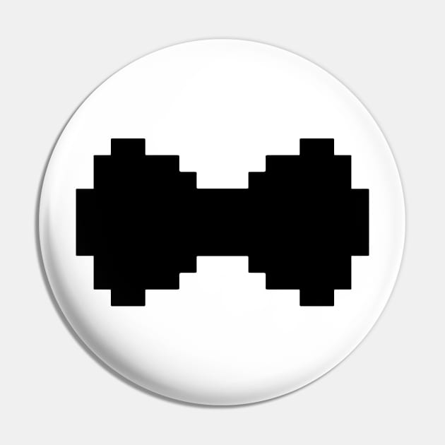 Pixel Black Bow Pin by XOOXOO