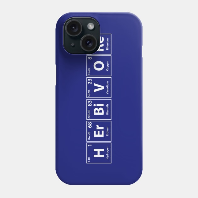 Herbivore (H-Er-Bi-V-O-Re) Periodic Elements Spelling Phone Case by cerebrands