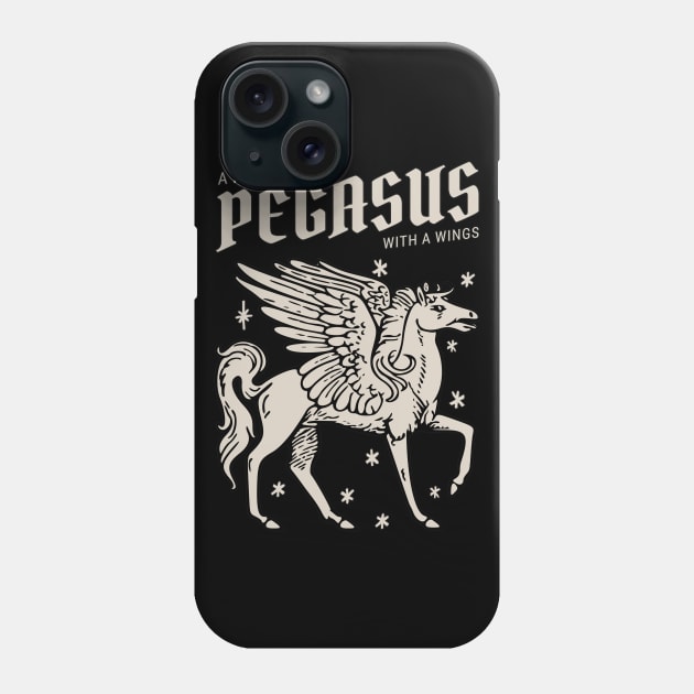 Antique Horse Pegasus Phone Case by KewaleeTee