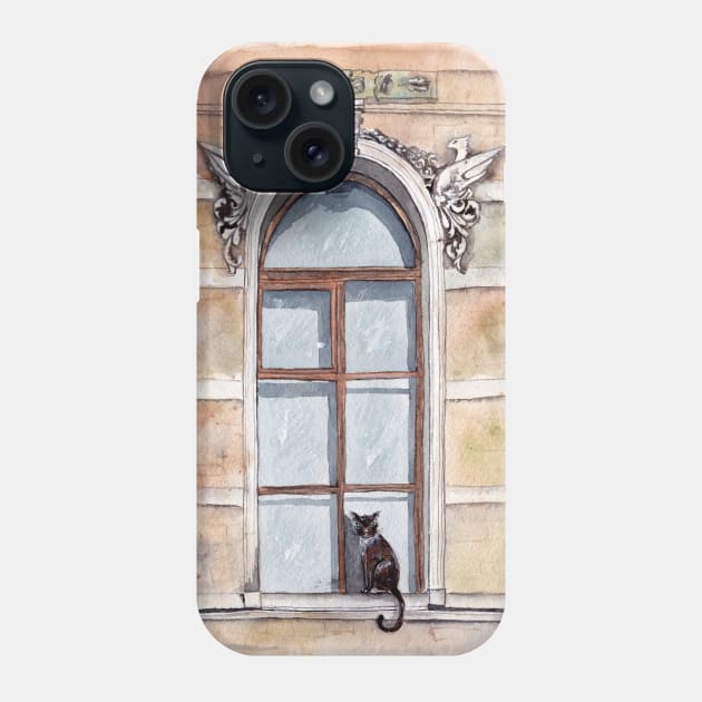 Odessa. Cat on the window. Ukraine. Phone Case by feafox92