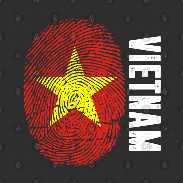 Vietnam Flag Fingerprint My Story DNA Vietnamese by Your Culture & Merch