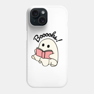 Booooks Cute Ghost Reading Book Lover Halloween Party Gift Phone Case