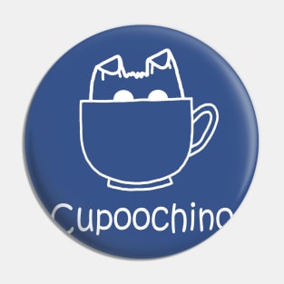 Cupoochino White  Pocket Pin