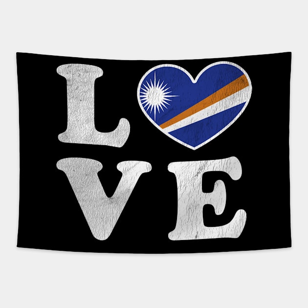 Love Marshall Islands Pride Flag Vintage I Love Marshall Islands Tapestry by BramCrye