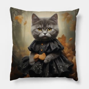 Goth Cat Pillow