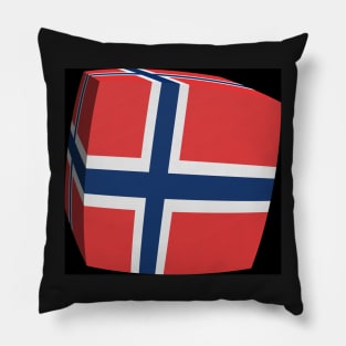 Norwegian Flag cubed. Pillow