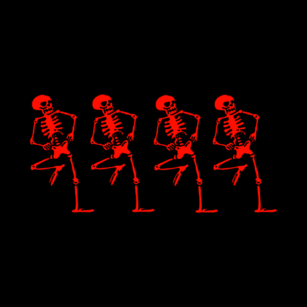 Spooky Scary Skeletons (Red) by Graograman