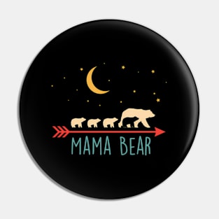 Mama Bear With 4 Cubs Pin