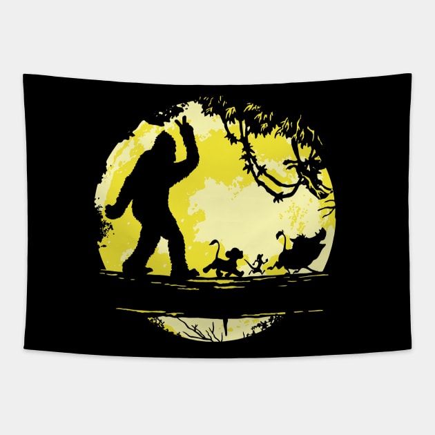 Big Foot No Worries Lion King Mash Up Tapestry by Alema Art