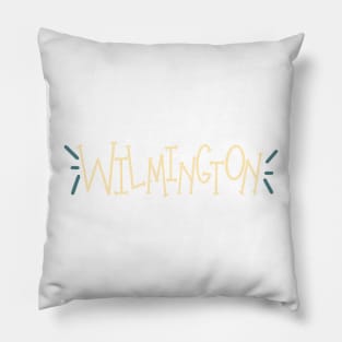 Wilmington Handlettering Yellow Pillow