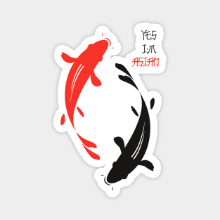 Yes I'm Asian - Koi Fish Magnet