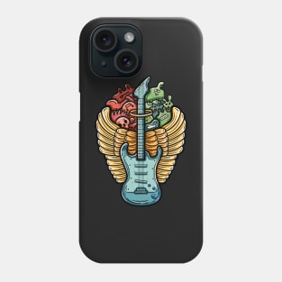 Guitar with yellow wings Phone Case