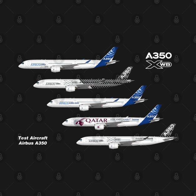 Airbus A350 Test Aircraft Fleet by SteveHClark