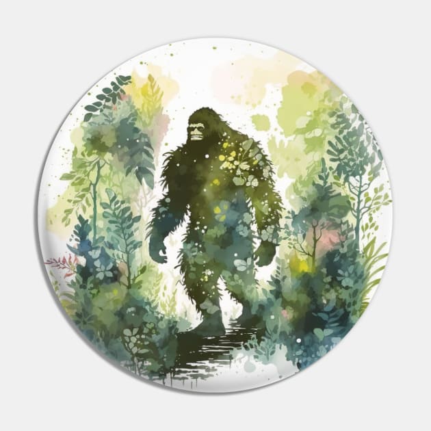 Bigfoot in the Foliage Pin by Star Scrunch