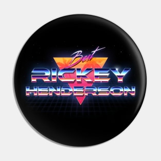 Rickey Henderson Retro Crome Art Pin