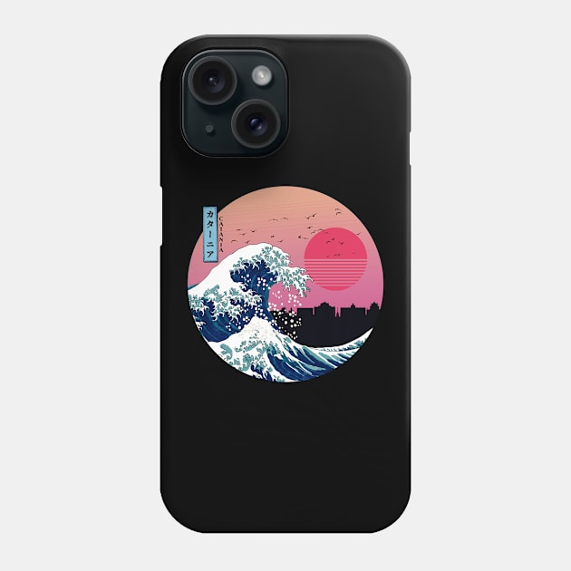 Catania Kanagawa Wave Retro Phone Case by Ferrazi