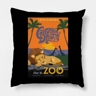 California Dreamin Visit The Zoo Pillow