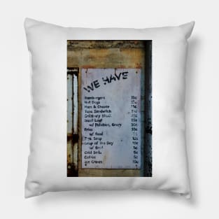 Retro Menu Pillow