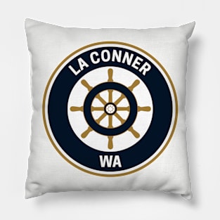 Vintage La Conner Washington Pillow