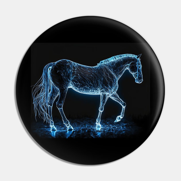 Ice Horse Standing Pin by DavisDesigns79