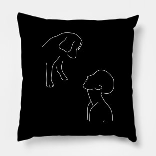 Dog Love Forever Cute Best Friend Pet Art Gift Dogs Paws Together Team Friendship Forever Pillow