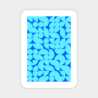 Kids Bluish Geometric Pattern - Shapes #8 Magnet