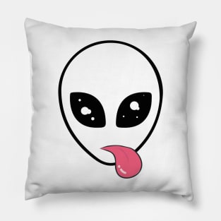 Alien Showing Tongue Pillow