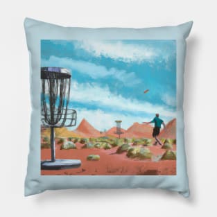 Disc Golf in the High Desert Pillow