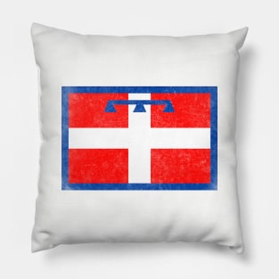 Piemonte / Piedmont Italia Flag Vintage Look Design Pillow