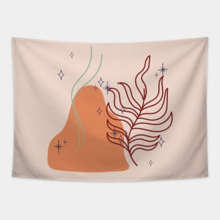 Abstract shapes stars and leaf digital design Tapestry