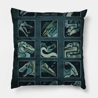 Beasts of Bermuda's Playable Creature Icons Pillow