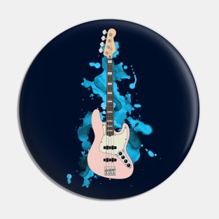 J-style Bass Guitar Pink Color Pin