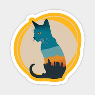 City Kitty Funny cat City Magnet