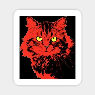 Pop cat red black Magnet