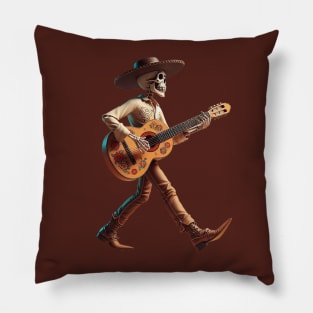 skull guitar Pillow