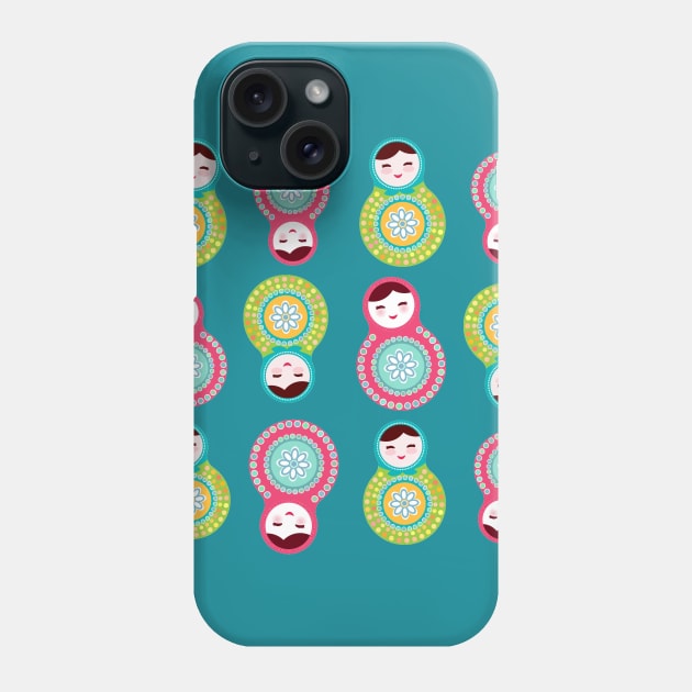 Russian dolls matryoshka Pattern Phone Case by EkaterinaP