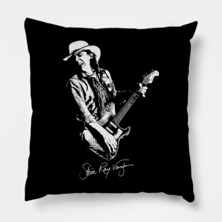 Stevie Ray Vaughan <> Graphic Design Pillow