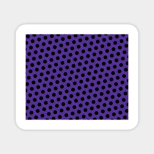 Pattern hexagonal purple on black background Magnet