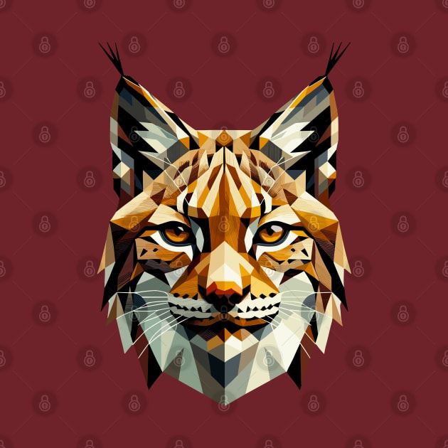 Abstract Geometric Lynx - Color Design by AmandaOlsenDesigns