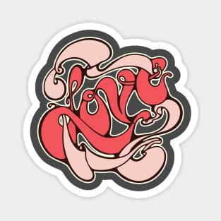 Red love banner Magnet