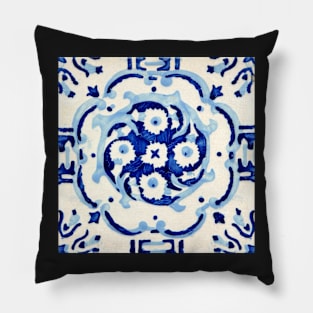 Traditional Portuguese glazed tiles Pillow