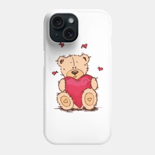 Valentine's Day - Bear with heart Phone Case